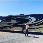 Falk Hentschel Instagram – Our new home has arrived. We are relocating into adventure-land.  It’s a crazy story how we got this puppy. Hint we named the bus “Crazy Swayze” Bend, Oregon