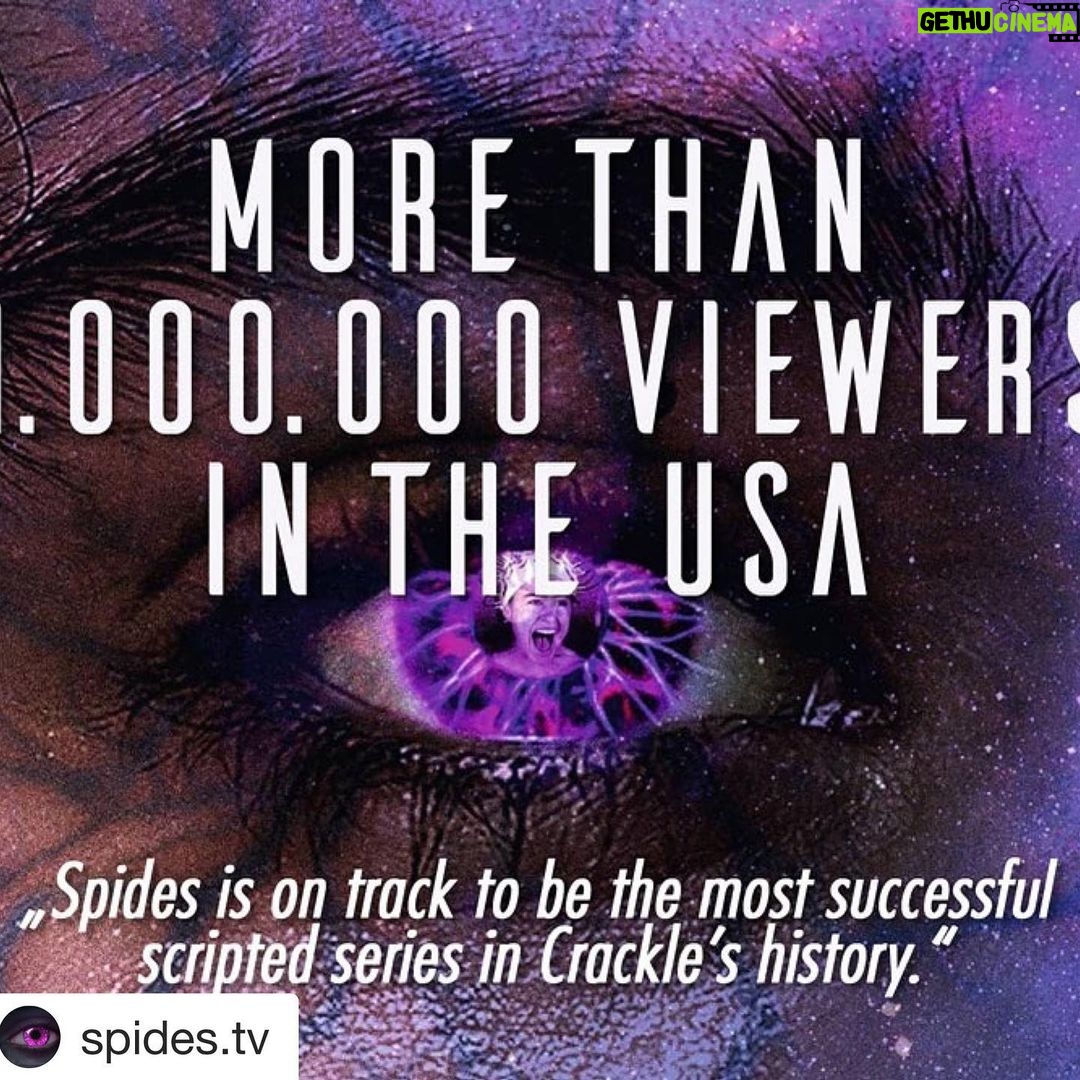 Falk Hentschel - 273 Likes - congrats to the whole Spides Family. well done!
#Repost @spides.tv with @get_repost
・・・
US streaming service CRACKLE has just announced that #spides has already exceeded 1 million viewers in just two weeks.
This makes SPIDES the most popular scripted series on Crackle.
„The series has truly taken Crackle by storm since it launched two weeks ago“ says Crackle Plus president.”