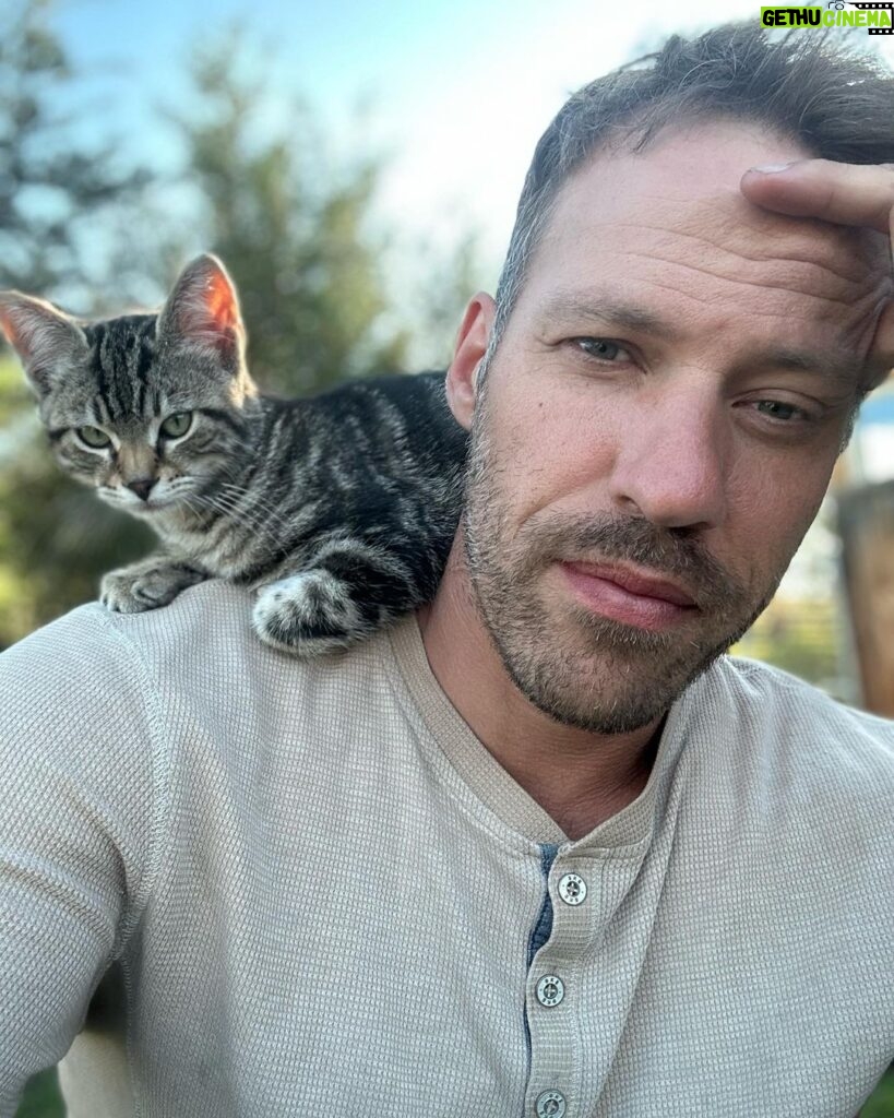 Falk Hentschel Instagram - This guy came by for a photoshoot on the ranch. I feel like he kinda mimicked my expression/vibe for each pic. He tries to hang out on my shoulder whenever i sit down anywhere. Lovely company. Minus the claws in my back as he takes his seat.😃