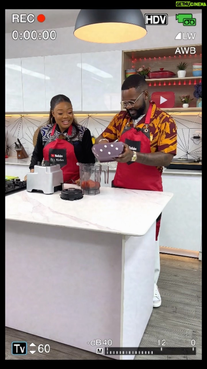 Falz Instagram - What do you think @falzthebahdguy made in the studio today?🤣 Guys, go and subscribe to our @youtube channels and wait for the baddest collaboration video ever. It is going to be super lit👌. 🎥 @highsight_studio #ifyskitchen #kitchenqueen #youtube #ndiike