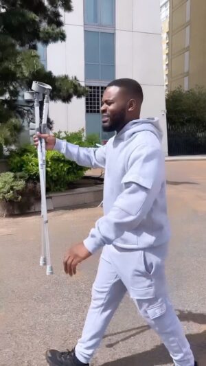 Falz Instagram - Significant progress recorded after a month 🩼 

Went for a quick stretch with the Chivas family 🧡

Hopefully back on the pitch this time next year 🥹🤞🏾

@chivasregal 

#RegalFC 
#RaiseTheGame