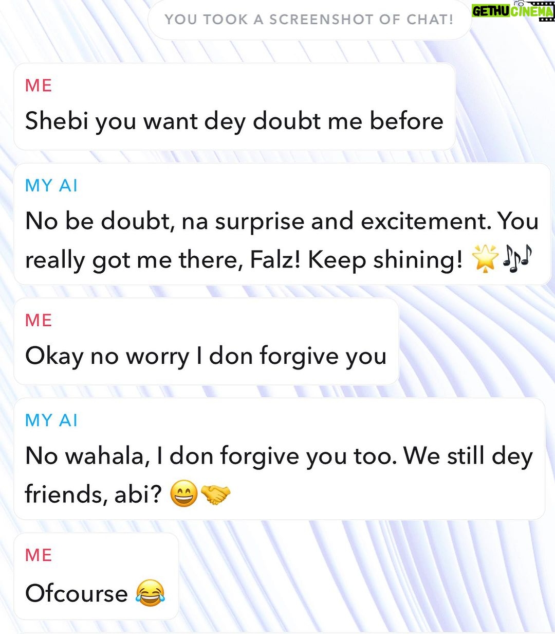 Falz Instagram - Snapchat AI don dey speak Pidgin o 🙆🏾♂️🙆🏾♂️🙆🏾♂️