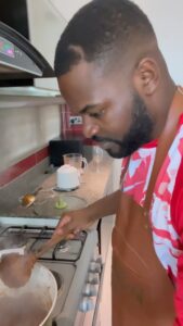 Falz Instagram - On today’s menu, we have Asaro 🥘 #ChefFalz
