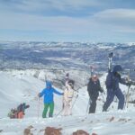 Fareed Zakaria Instagram - Two weeks ago, we climbed up to the Aspen Highlands Bowl and skied down, a first for Sofia (14) and her friend Lilly. (Omar (23) did the hike and ski twice in one day and four times in 3 days!) A wonderful experience - though the ski week ended with me taking a fall and my arm in a sling. AC separation. Not to worry, it's healing nicely. It has to, I promised to go skiing in late March with Lila (19). 🎿
