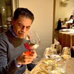 Fareed Zakaria Instagram - Trying a wonderful local wine, Father John's Pinot Noir, at perhaps the restaurant with the best view in Napa, and very good food as well!
