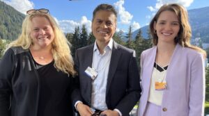Fareed Zakaria Instagram - My amazing Davos Duo! Thanks Emily and Jessica!