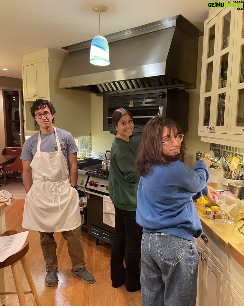 Fareed Zakaria Instagram - Team Z preparing Thanksgiving dinner for 14!!! Grateful to have three kids who can cook!