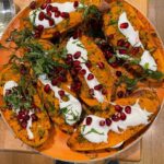 Fareed Zakaria Instagram - An Indian Thanksgiving. Tandoori turkey, turkey kebabs, cumin carrots, masala mashed potatoes, spinach paneer, and roasted sweet potato chaat. Upper West Side