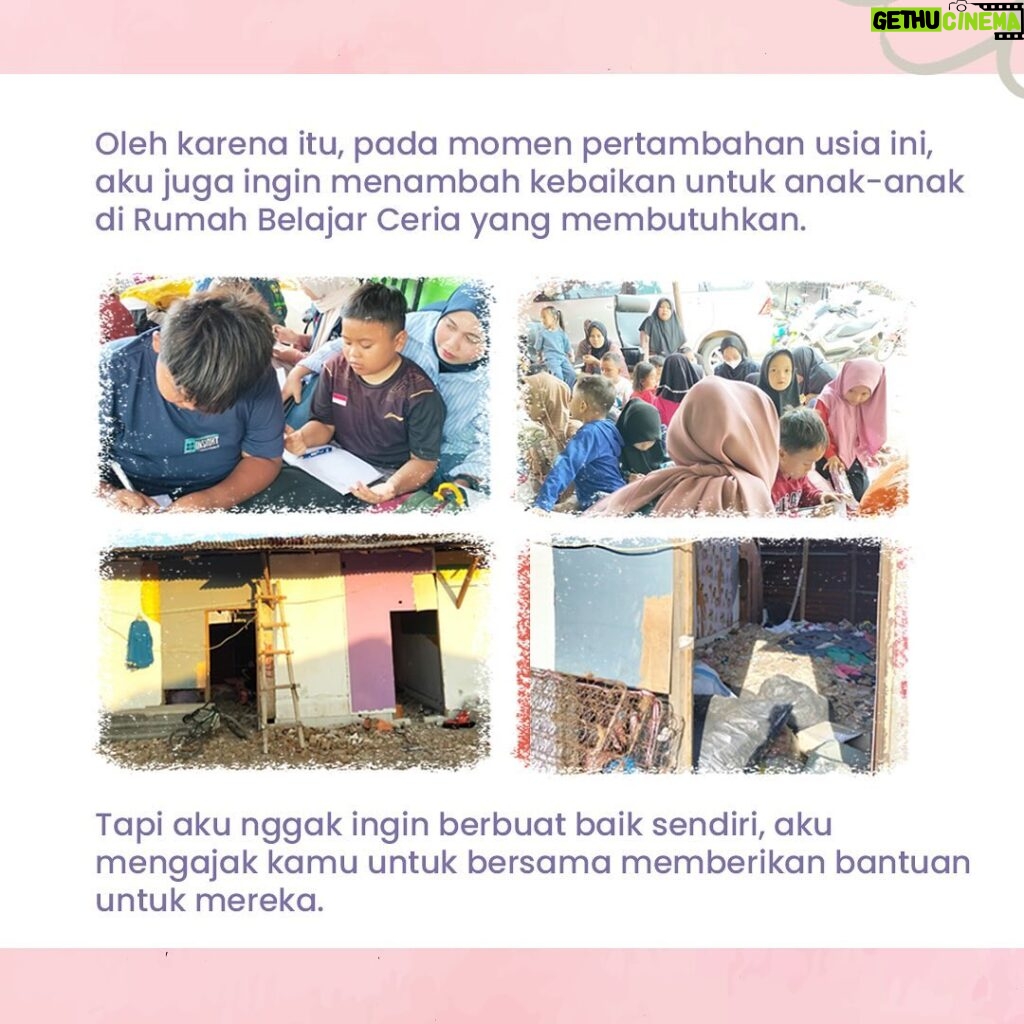 Febby Rastanty Instagram - Hi guys! Today I’m grateful to turn 28 💖 To celebrate my birthday, I want to share kindness by helping Rumah Belajar Ceria, a place for 44 kids in need to grow and learn ✏️ The kids at Rumah Belajar Ceria need a proper classroom as currently their classroom is far from proper; it’s only covered by tarpaulin & plastic carpet. So when it rains, their classroom gets rained on and when the heat is intense, they study in the sunny heat. So to celebrate this new age, I’m inviting you to extend my share of kindness & provide assistance by helping them renovate their school through this link: kitabisa.com/ultahfebbyrastanty I hope through this the kids at Rumah Belajar Ceria will get the comfortable classroom they deserve 💖