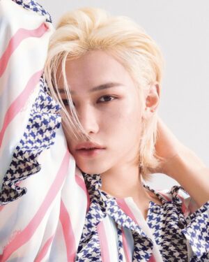 Felix Instagram - As always.. a deep thank you to @nicolasghesquiere for making this all happen 😊🙏🩵
Wearing your beautiful pieces made me so confident and want to keep them! 🫠🩷 
And thank you to @harpersbazaarjapan for having me! 🩵