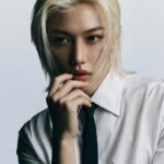 Felix Instagram - Black and blonde.? 🤍🖤 @voguekorea #BVLGARIPARFUMS #stay