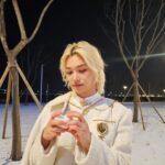 Felix Instagram - Have a happy new year 🩵 I pray for everyone to be healthy and happy ❤️😊 #stay #felix #happy2024