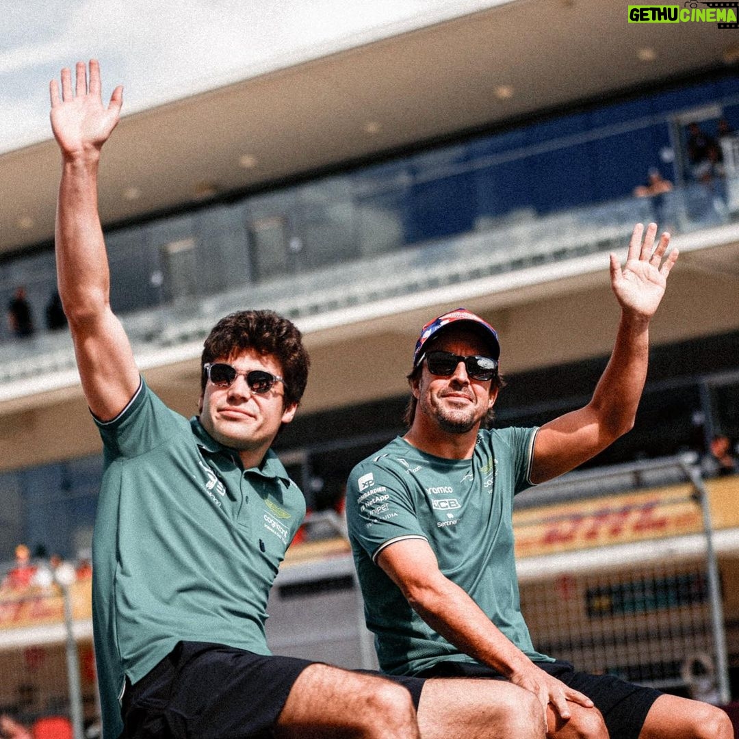 Fernando Alonso Instagram - Fun race and lots of pace today, coming back from the pit lane to score points with both cars. A small failure forced us to stop, but lots of information and good feelings to arrive in Mexico stronger. Thank you to the entire team for the work done this weekend. @astonmartinf1 #f1 #austin #astonmartin