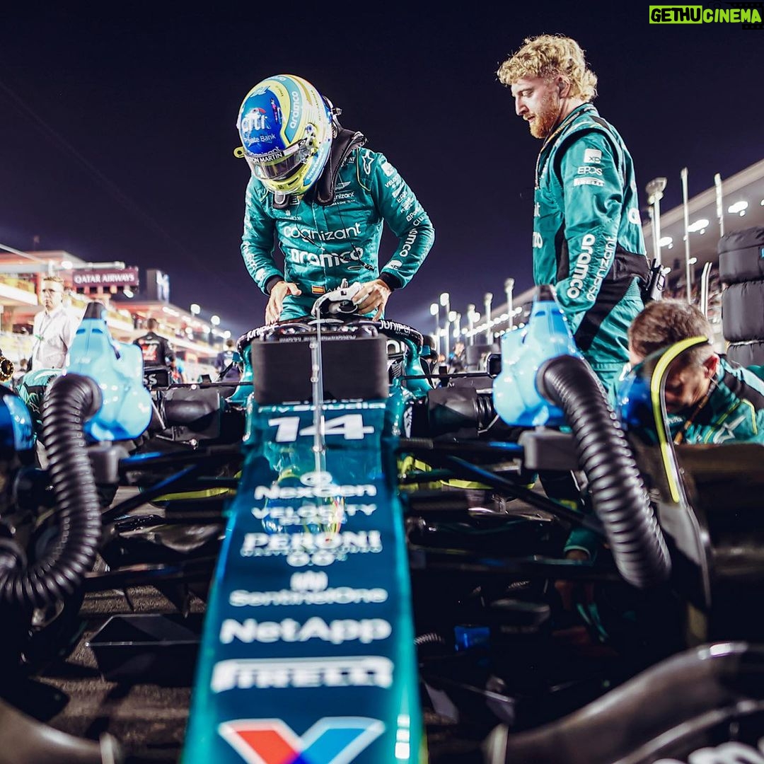 Fernando Alonso Instagram - We gave it our all on the track. 9 more points for the team and we will keep fighting. Thanks to the entire team that worked under extreme conditions all weekend to give us a competitive car. Time to recharge and get ready for the next trip with 3 consecutive races. @astonmartinf1 #f1 #qatar #astonmartin