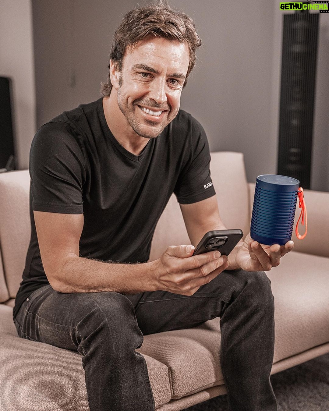 Fernando Alonso Instagram - We are proud to announce a limited-edition of the Beosound Explore speaker, in collaboration with our global brand ambassador and two-time F1 World Champion Fernando Alonso. The limited-edition Beosound explore comes in a navy-blue aluminium finish with the contrast of a striking neon red strap. The speaker also features Alonso’s logo and has his lucky number etched on the pin of the speaker’s strap for a personal touch. Read more about this limited-edition or get your own at the link in bio. #BangOlufsen