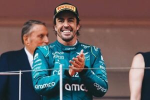 Fernando Alonso Instagram - Another podium! P2 🏆 in Monaco!!!! 
So happy with this after a difficult race, specially with the rain at the end! 
• 
Thank you Thank you Thank you Thank you Thank you Thank you Thank you Thank you Thank you Thank you Thank you Thank you Thank you Thank you Thank you 💚💚 @astonmartinf1 !!! #monaco #f1 #astonmartin