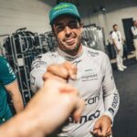 Fernando Alonso Instagram – Thanks for the champagne Miami 🍾. Great car and strategy. 4th podium of the season. We are @astonmartinf1 🟢🟢🟢🟢. #f1 #miami #astonMartin