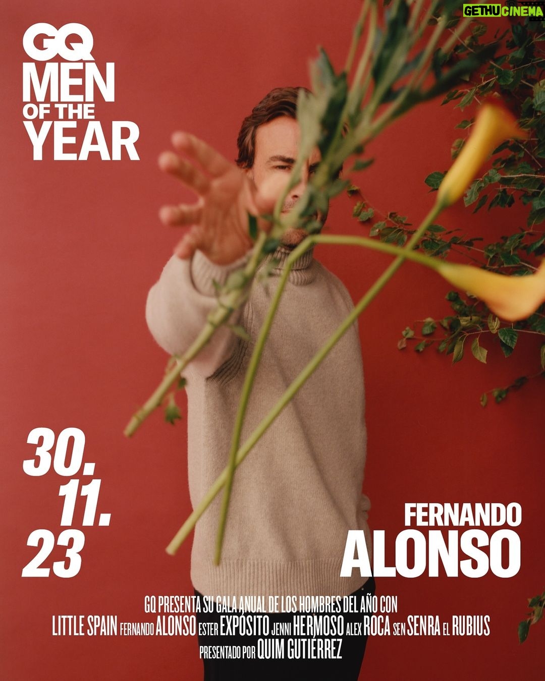 Fernando Alonso Instagram - Fernando Alonso es uno de nuestros Hombres del Año GQ 2023. El piloto, que se ha convertido en la sensación del Mundial de Fórmula 1 -demostrando que a veces las segundas partes también son buenas- formará parte de la gala que llevaremos a cabo en Madrid el 30 de noviembre. En nuestra cita anual celebraremos lo más relevante de la moda, el deporte y la cultura de los últimos meses. Entérate de todo a través de nuestras redes sociales y la web de GQ España. #FernandoAlonso #GQMOTY