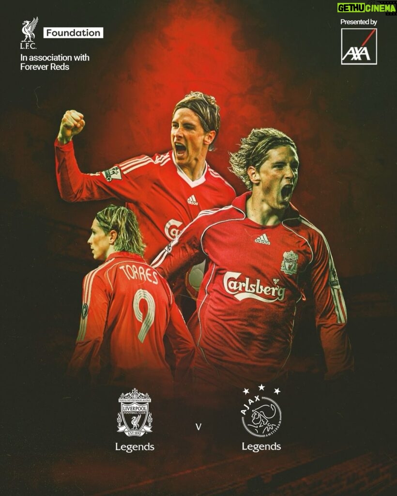 Fernando Torres Instagram - Fernando Torres will make a return to Anfield next month when he lines up for #LFCLegends against AFC Ajax Legends in the annual LFC Foundation charity match 🙌