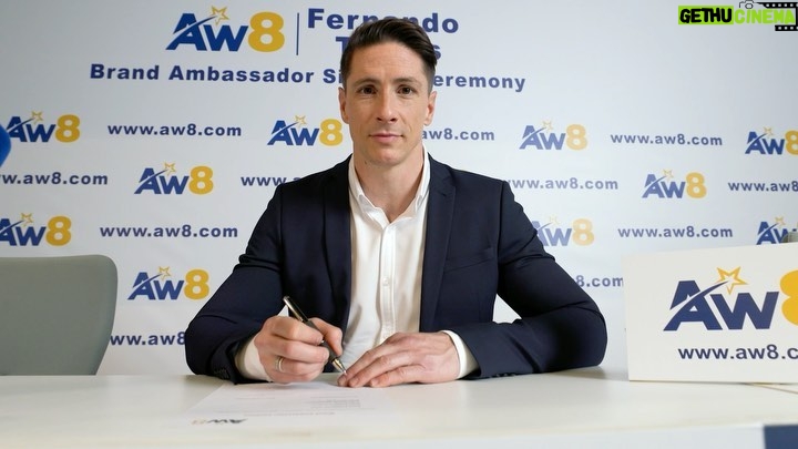 Fernando Torres Instagram - I’m so thrilled to announce that I am the official Brand Ambassador for AW8 in Southeast Asia. Join me on this journey and partnership with www.AW8.com for exciting events and crazy promotions to come.