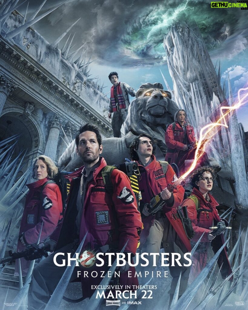 Finn Wolfhard Instagram - Some say the world will end in fire - some say in ice. #ghostbusters. Only in theatres on March 22 from @Sonypictures