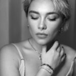 Florence Pugh Instagram – I’ve been locked to this boy for 15 years of friendship, it only feels appropriate to connect ourselves with something as special as this @tiffanyandco bracelet. In honour of what this was designed for, we’re locked with the best kind of love. 
#tiffanyandco 
#lockwithlove
#tiffanypartner 

Thank you @babskymakeup for not only taking the time to do my face but also taking the beautiful pictures. Theo and I I’m sure will be framing and hanging above the mantelpiece. Duh.
