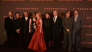 Florence Pugh Instagram - Truly? One of the biggest prides of my career. Honouring the work of the MANY who made this movie tonight. This movie was made in respect of art and crews and creativity. It is the set I will remember and talk about for decades. Working with these people and more was such a honour, Christopher Nolan respects the craft and people and that’s the Fullstop. Thank you to all who came out in support, the movie is now yours. Love, us. X