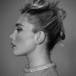 Florence Pugh Instagram - Like.. Mohawk, pixie, swirly thingy, punk, greasy, Smokey eye with diamonds on, put a quick sparkly thong on, but then keep it casual with a grey sweater. Ya know? Thank you epic team once again! 📷- 1st and 3rd B&W by @peterluxhair 2nd and 4th steps by the fab @germanlarkin