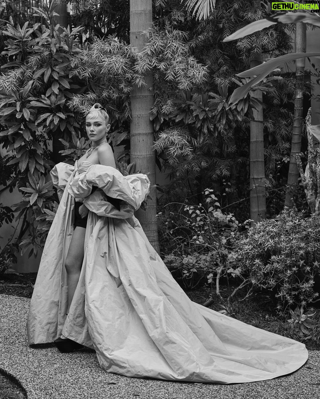 Florence Pugh Instagram - @florencepugh, star of @dontworrydarling and The Wonder, in @maisonvalentino, photographed ahead of the 95th @TheAcademy Awards. Styled by @rebeccacorbinmurray Hair by @peterluxhair Make-up by @babskymakeup Nails by @nailglam #FlorencePugh #Valentino #DontWorryDarling #TheWonder #Oscars #Oscars95 #GregWilliamsPhotography #GregWilliams