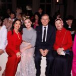 Florence Pugh Instagram - The Valentino family was full of so much love and art and passion this weekend. And ended with a big jacket potato last night. Win. And MAMA got to come!! 2nd fashion show ever and she stole the evening. Always does! Thank you to all at @maisonvalentino for inviting me, @pppiccioli I’ll never stop being amazed by your eye for shapes and colours. To another FABtastic weekend. #valentino #BlackTie #mumlooksreallycute First two slides by @sgpitalia