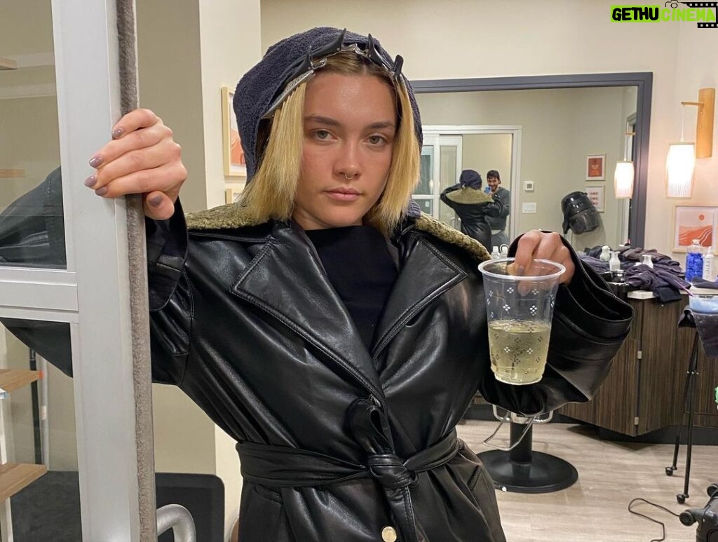 Florence Pugh Instagram - Bit of Matt Rez, bit of Jason, bit of sushi, bit of Peter, bit of thanksgiving prep with Seth, bit of sangria, bit of monochrome, bit of blurry team, bit of hotel room pamper that we took off immediately because the food came. My moment in NYC was glorious. Thank you for the sunshine x