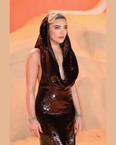 Florence Pugh Instagram - My goodness. I know I’m not great and getting these moments out straight away but it’s always because I’m genuinely allowing it to soak in and I spend the most of the next day just reminiscing about how beautiful and utterly barmy these moments in life are. The @dunemovie global premiere was one of the most exciting and joyful events I’ve had the pleasure of going to, and once again my wonderful family and friends came in full supportive force. Having Granny Pat on the carpet is the gift that just keeps giving. Thank you to all of you who were cheering her, her smile when she trotted on has been firmly mentally recorded in my mind forever. It’s such a beautiful feeling knowing everyone also thinks she’s a star. And to fans who were there waiting with such wonderful smiley faces- we appreciate you HUGELY and the energy you gave us carried through all evening. To those who painted, brushed, dressed and poked me for the many hours prior to premiere, I couldn’t do it without you. I am always grateful and always blown away by the love and support you give me until the very last second I leave the room. @maisonvalentino @valentino.beauty @caratripsalot @rebeccacorbinmurray @babskymakeup @shonju @anouskaanastasia @colorbymattrez @_nicgoodwin