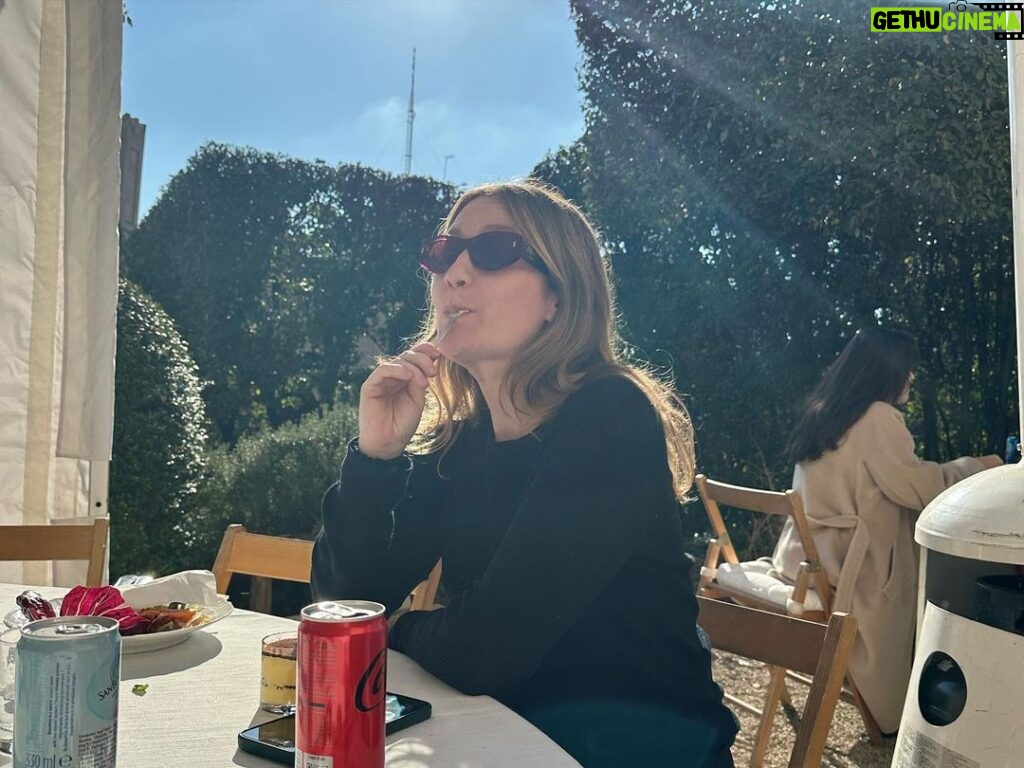 Florence Pugh Instagram - When working in Rome it is absolutely crucial to eat Gelato, pasta, tiramisu, Nutella on a spoon, Aperol, olives, carbonara and cheeeeeeeeese. All on a days work.