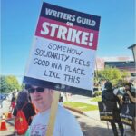 Floriana Lima Instagram - Solidarity with @writersguildwest @wgaeast @sagaftra @aflcio #sagaftrastrong #sagaftrastrike #wgastrong Los Angeles, California