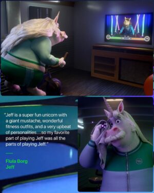 Flula Borg Instagram - Jeff the unicorn is many things: friend, fitness aficionado, and bad luck guru. 

Swipe through to uncover @flula’s experience as the lovable unicorn in #Luck