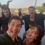 Flula Borg Instagram - Who is having two thumbs and is feeling excitement about the new Pitch Perfect TV show? All the peoples in these Fotos! If you has been wondering "oh wow Flula you was a quiet like a library these passed months, why is that" it is for because I was in Berlin with @adamdevine, @sarahhyland, @jameelajamil, @leraabova, Katharina Thalbach (und many dope dope cameos!), the wunderbar directors @straussschulson, @maureenbharoocha und @richiekeen, and the absolute amazing shows-runner und writer @meganamram working on this aca-sassy journey, #BumperInBerlin! Danke to @elizabethbanks u @maxhandelman for making it this happen! Boom! Berlin, Germany