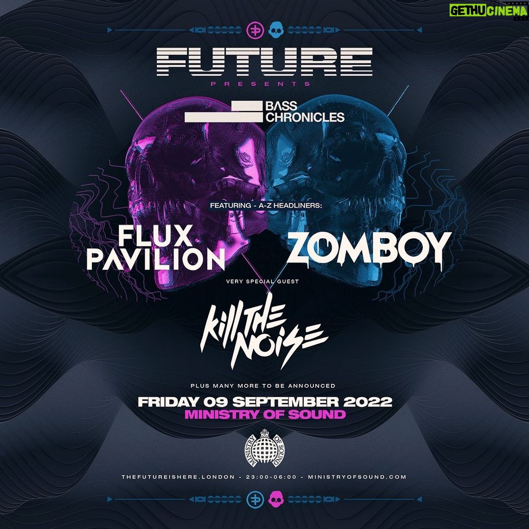 Flux Pavilion Instagram - Big one at @ministryofsoundclub coming up in September alongside @zomboy and @killthenoise! Can't wait to see all my LDN friends again on the dancefloor ⚡ tickets at link in bio ⚡️