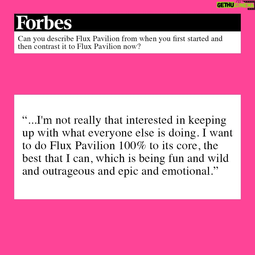 Flux Pavilion Instagram - My thoughts on the future of Flux in bass music over at @forbes. Link In Bio