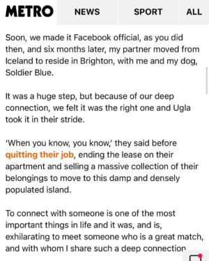 Fox Fisher Instagram - Non-binary people have always existed and deserve to have the same rights as everyone else. I wrote this about my partner @uglastefania getting protest married. Thanks to everyone who made the day special. 

Full wording here: https://metro.co.uk/2023/11/28/partner-protest-wedding-cant-real-thing-19888865/ #trans #nonbinary #lgbt #t4t