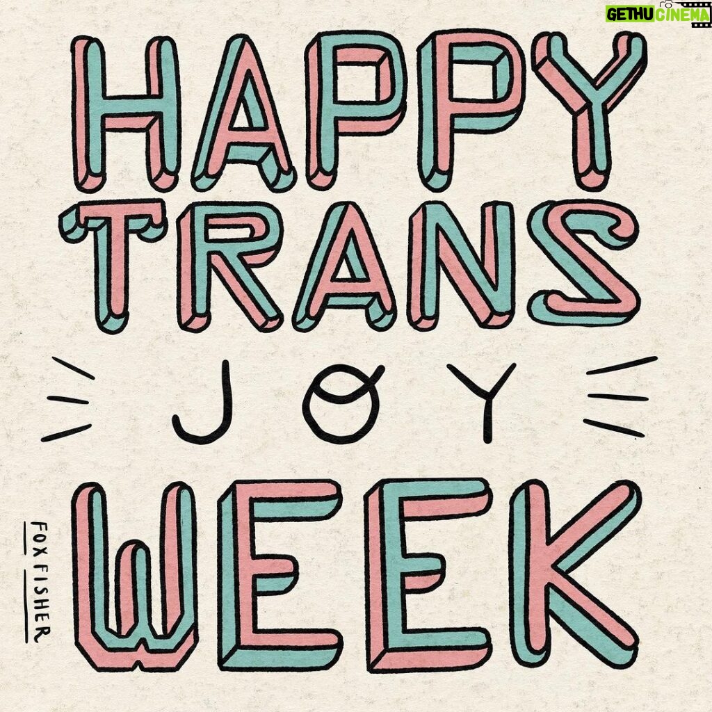 Fox Fisher Instagram - It’s Trans Joy Week ✨ (also known as Trans Awareness Week, leading up to Trans Day of Remembrance 🏳️‍⚧️ It’s time for hope and resilience and strength from within. Let’s celebrate our trans siblings and educate ourselves on trans lives and experiences all over the world, throughout time ✨🏳️‍⚧️ Checkout @celebratetransjoy who are encouraging everyone to respond to certain themes each day. #trans #transjoy #lgbtartist #transartist