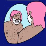 Fox Fisher Instagram - Growing facial hair gives me euphoria and shaving it off is fun, but afterwards my smooth face feels weird. #trans #transart #lgbtart #queerart #ftm #transmasc