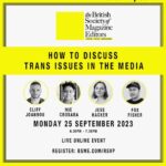Fox Fisher Instagram - Attention all writers, journalists, editors and anyone interested in trans representation in print and online! @_bsme - the British Society of Magazine Editors, is convening a complimentary panel discussion, focusing on the discourse of transgender issues in media. The session will be steered by @attitudemag's Editor in Chief, @cliffjoannou. I'll be joining the conversation as a panelist, alongside @divamagazine Deputy Editor @niccrosara and health writer Jess Hacker. Our mission? To dismantle misconceptions about trans identities and shatter stereotype. We cordially invite you to partake in this ongoing conversation at 6.30pm (uk time) today. #trans #transrightsarehumanrights #lgbtqiaplus #nonbinary