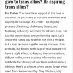 Fox Fisher Instagram - Being a trans ally is about fostering environments that celebrate trans lives rather than merely tolerating. Trans people require more than fundamental rights. Awareness of trans issues is what helps an ally to be more accurate when taking action; dismantling stereotypes, and debunking bias. 🏳️‍⚧️✨ Had a great chat with @niccrosara @divamagazine alongside@evaech0 @itsparismunro @ki.sces for #transawarenessweek #trans #nonbinary #lgbtq🌈 #transmasc #transrights