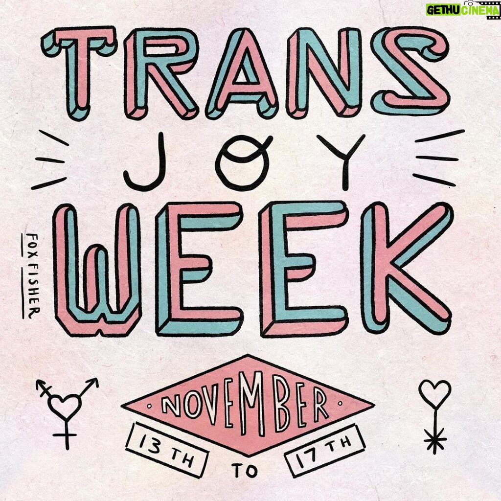 Fox Fisher Instagram - It’s Trans Joy Week ✨ (also known as Trans Awareness Week, leading up to Trans Day of Remembrance 🏳️‍⚧️ It’s time for hope and resilience and strength from within. Let’s celebrate our trans siblings and educate ourselves on trans lives and experiences all over the world, throughout time ✨🏳️‍⚧️ Checkout @celebratetransjoy who are encouraging everyone to respond to certain themes each day. #trans #transjoy #lgbtartist #transartist