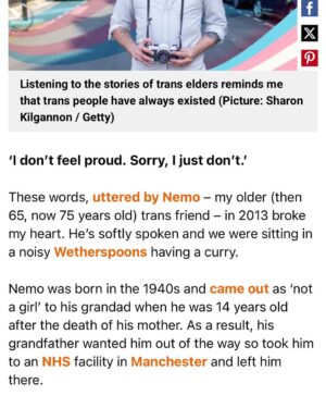 Fox Fisher Instagram - The real trans agenda: To grow old ✨🏳️‍⚧️ Thanks to all the incredible trailblazers that have paved the way for trans lives.