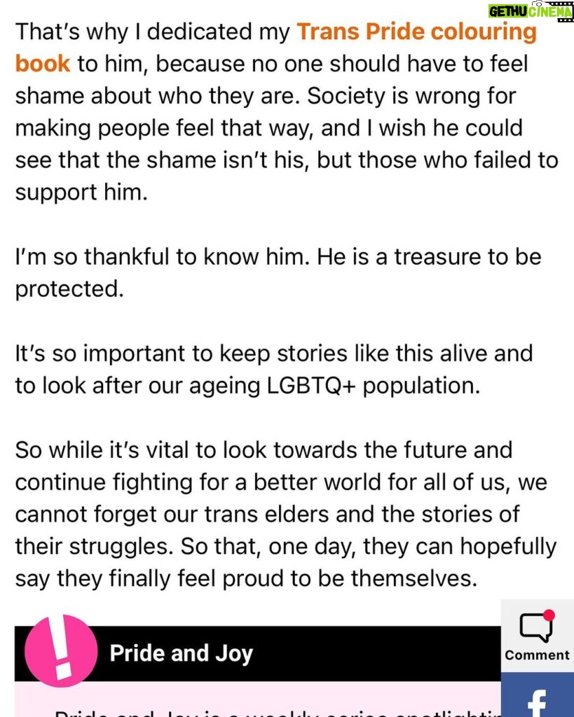 Fox Fisher Instagram - The real trans agenda: To grow old ✨🏳️‍⚧️ Thanks to all the incredible trailblazers that have paved the way for trans lives.