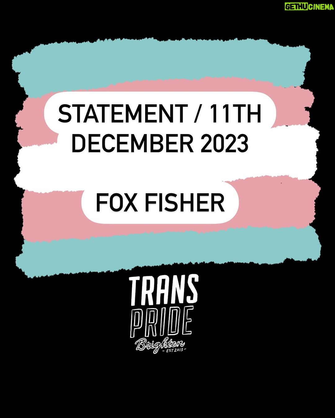 Fox Fisher - 3.9K Likes - I no longer wish to continue as a trustee for Trans Pride Brighton & Hove – I must resign for my health and well-being first and foremost, and to focus on my creative work.
As a trustee I have always acted to the best of my ability to solve challenges within the charity, but I no longer feel I have the strength or energy to continue that work.
I’ll always be proud to be a co-founder of Trans Pride Brighton & Hove and to have documented Trans Pride for the past decade.
For now I need to step away. I wish Trans Pride Brighton & Hove all the best and I’d love to be involved again in the future.
Fox Fisher