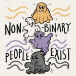 Fox Fisher Instagram - Non-binary people have always existed, and always will 💛🤍💜🖤 #nonbinary #transartist #lgbtart #nonbinaryartist
