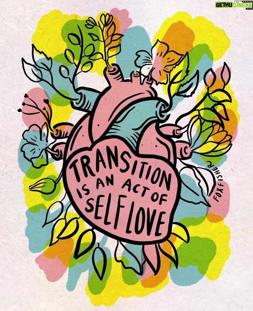 Fox Fisher Instagram - Only you know what’s best for you and sometimes that’s a process of elimination - Transition means something different to each person on a journey. May your days be filled with love, connection and joy 🏳️‍⚧️✨