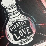 Fox Fisher Instagram – I was asked to create a screenprint for @tate lates, responding to the legend that is Nan Goldin. One of her quotes ‘My work comes from Empathy and Love’, really inspired me and I wanted to incorporate it into the pharmacy of dreams ongoing series.

I prepared the print so that members of the public could draw on colour first and I helped them print the screen printed layer over it. 

#art #transartist #queerart #lgbtart #screenprinting #tatemodern #nangoldin